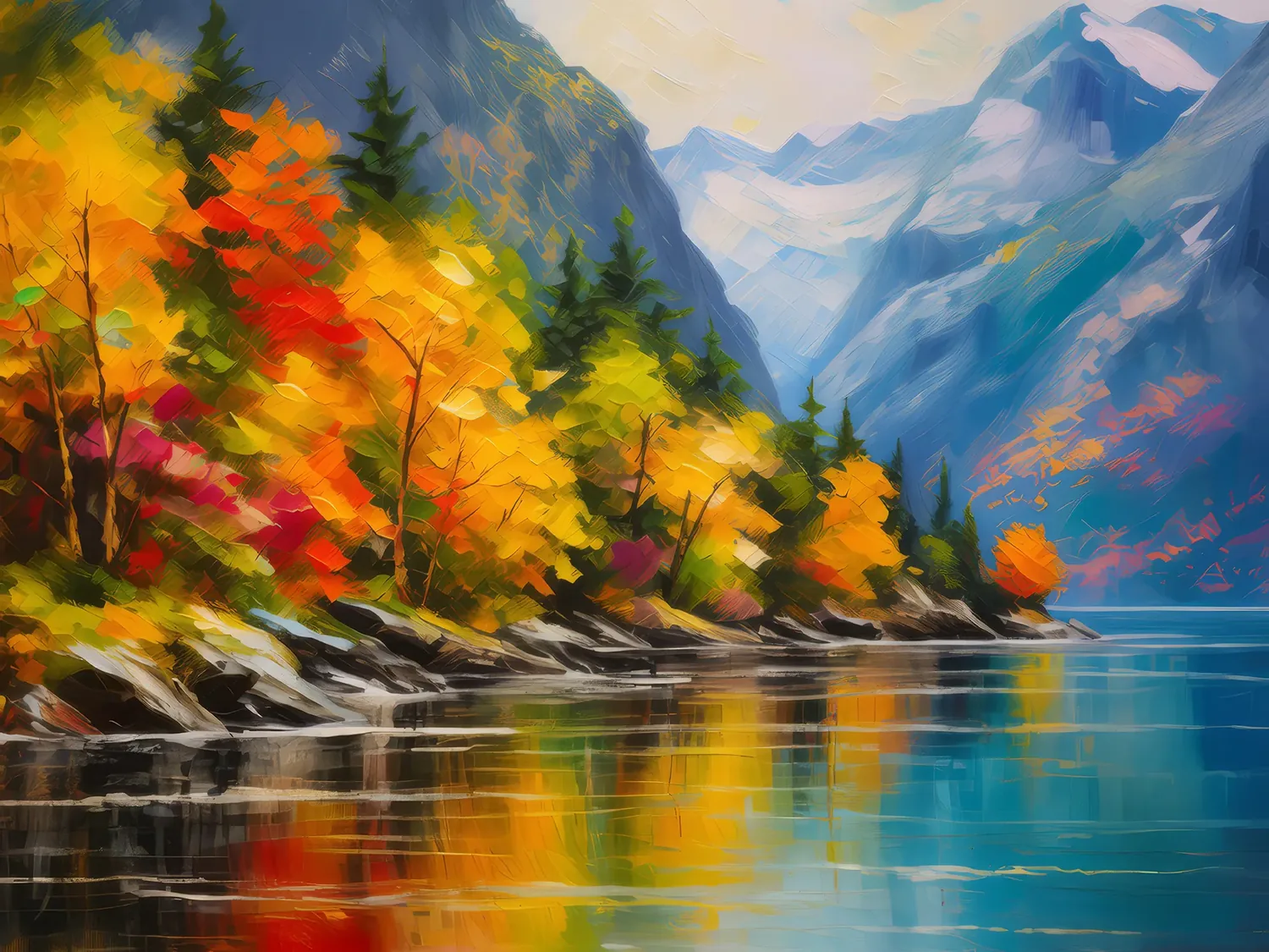 Painting: Autumn’s Retreat at the Fjord