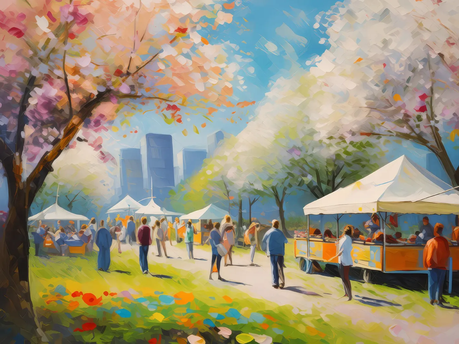 Painting: City Park Spring Festival