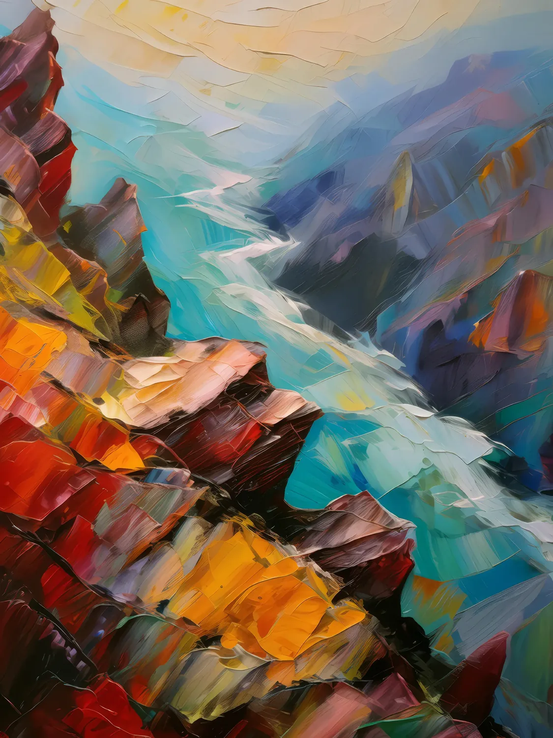 Painting: Crag Abstract Close-up