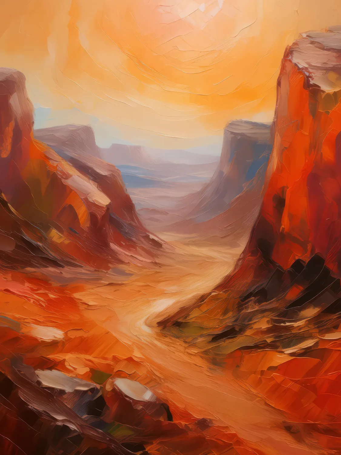 Painting: Desolate Martian Chasm