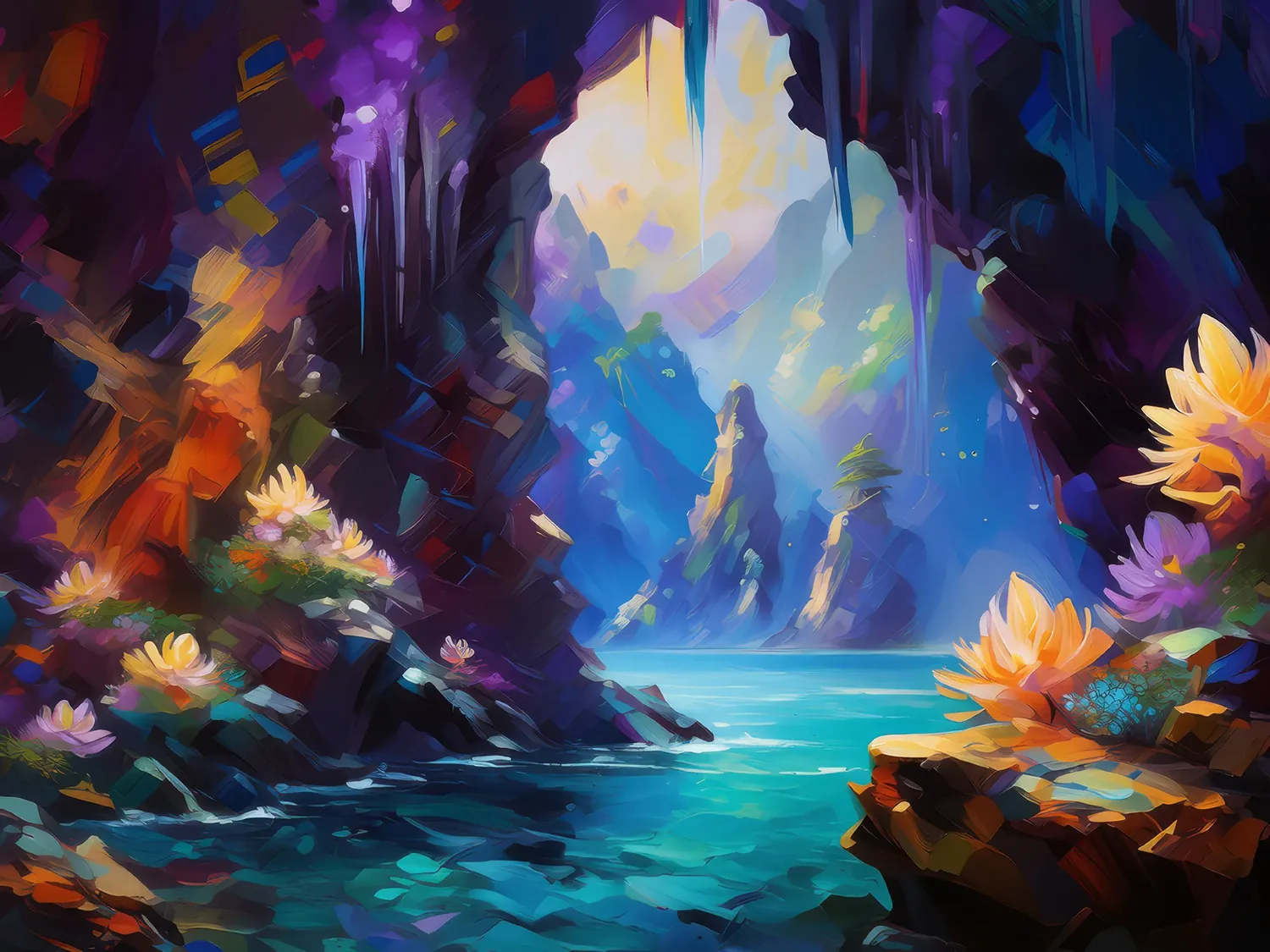 Painting: Enchanting Crag Grotto