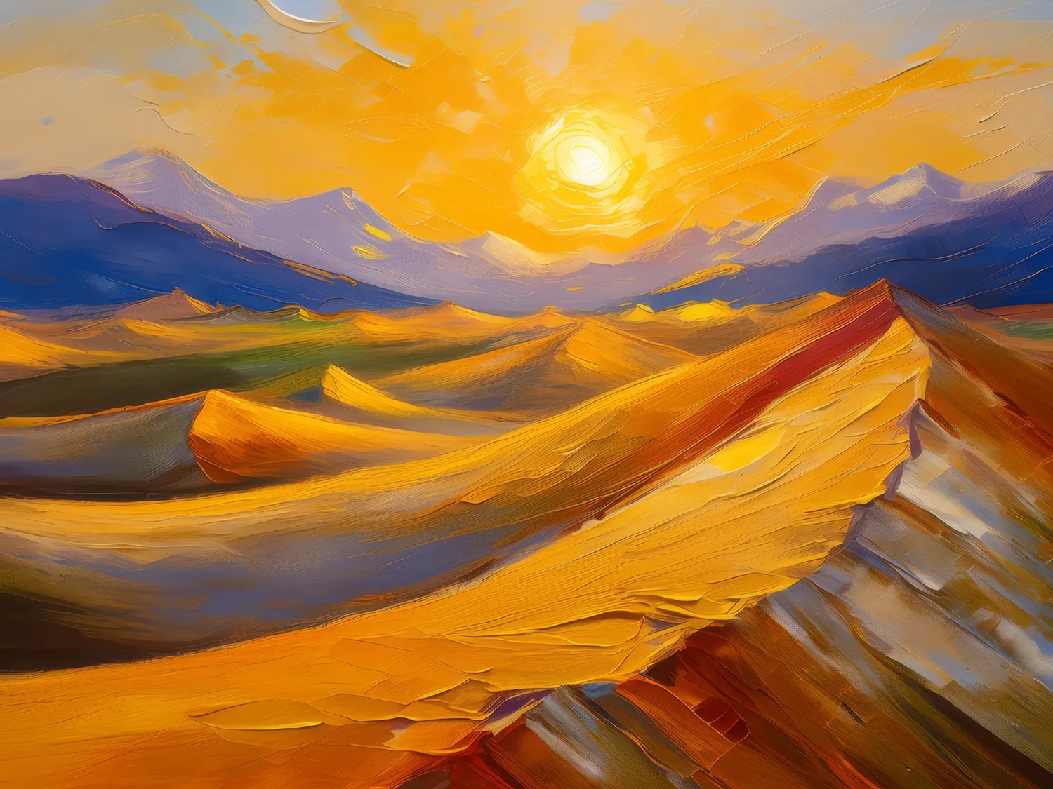 Painting: Golden Sands of Alpine Desert
