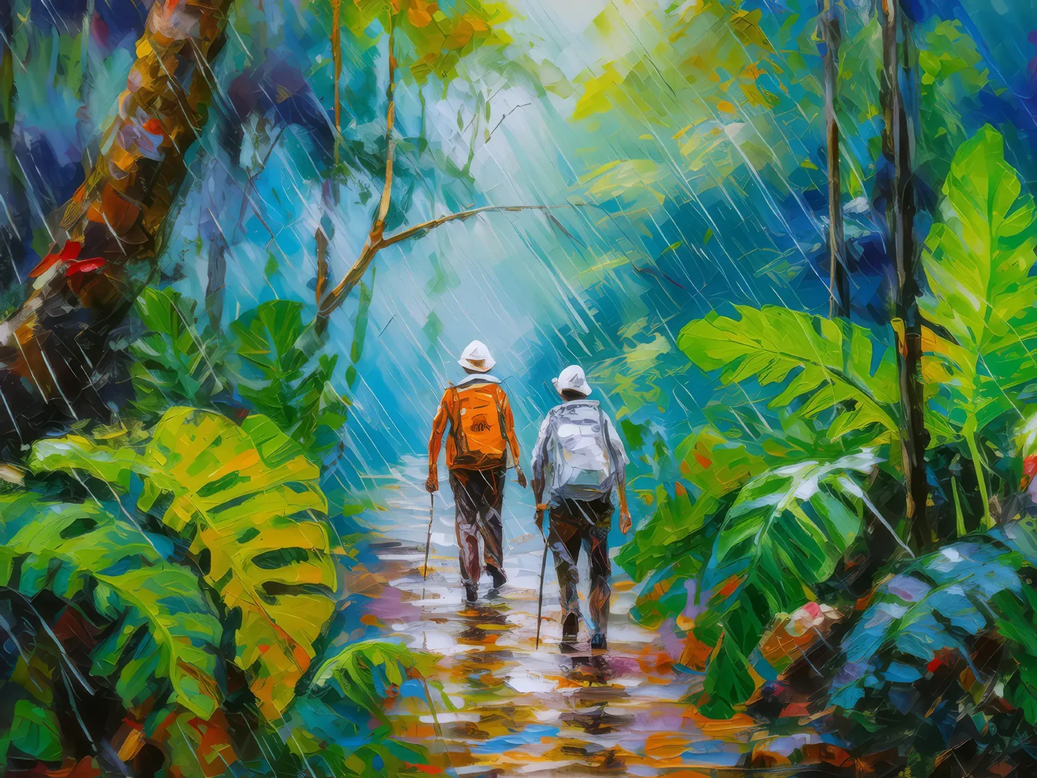 Painting: Monsoon Season Jungle Trek