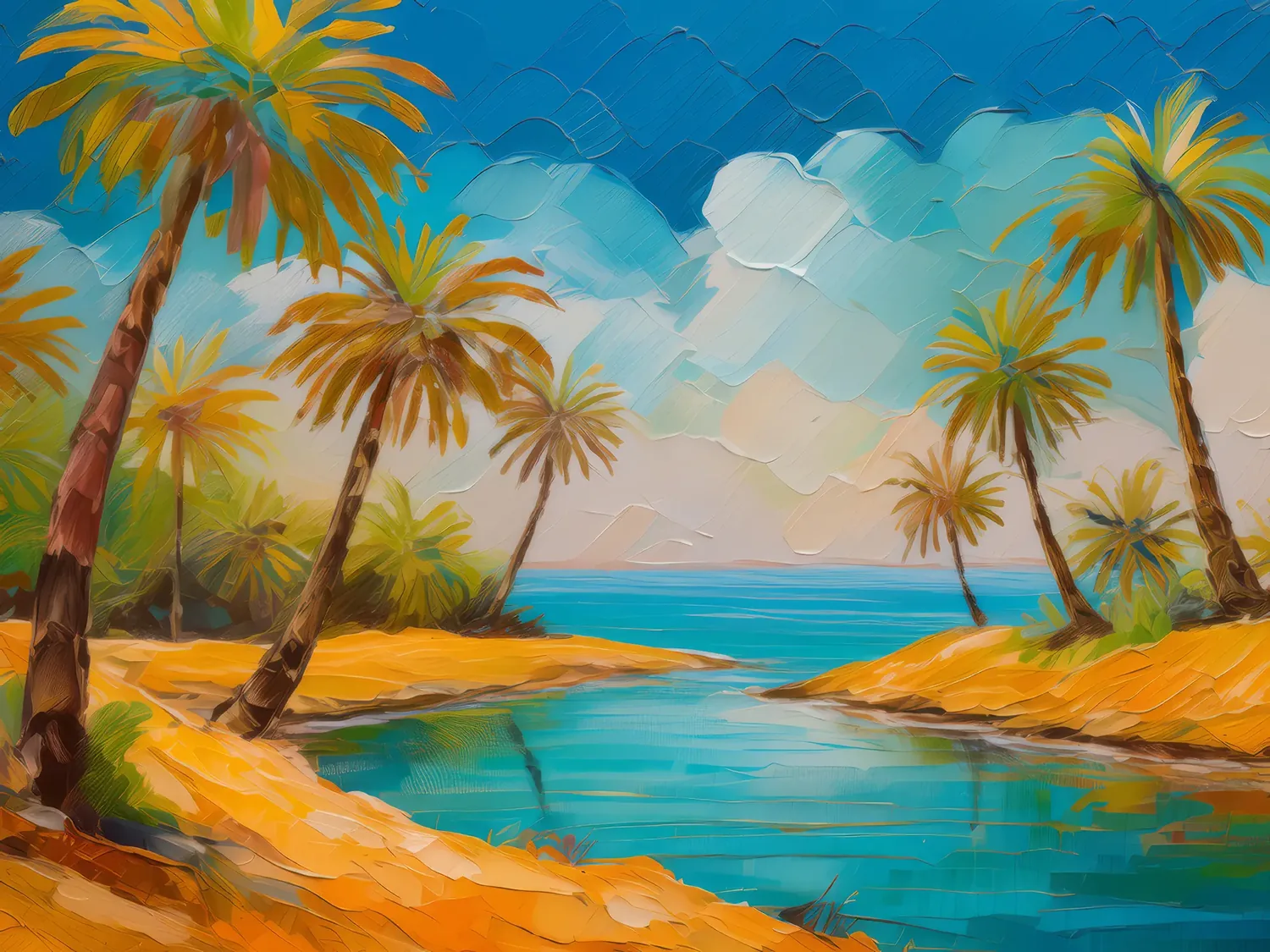 Painting: Oasis at Ocean’s Edge