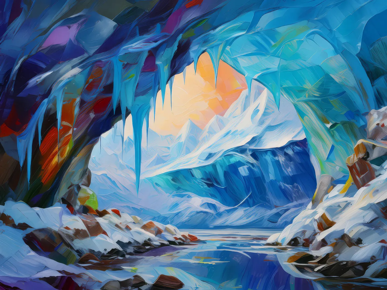 Painting: Plateau Ice Cave