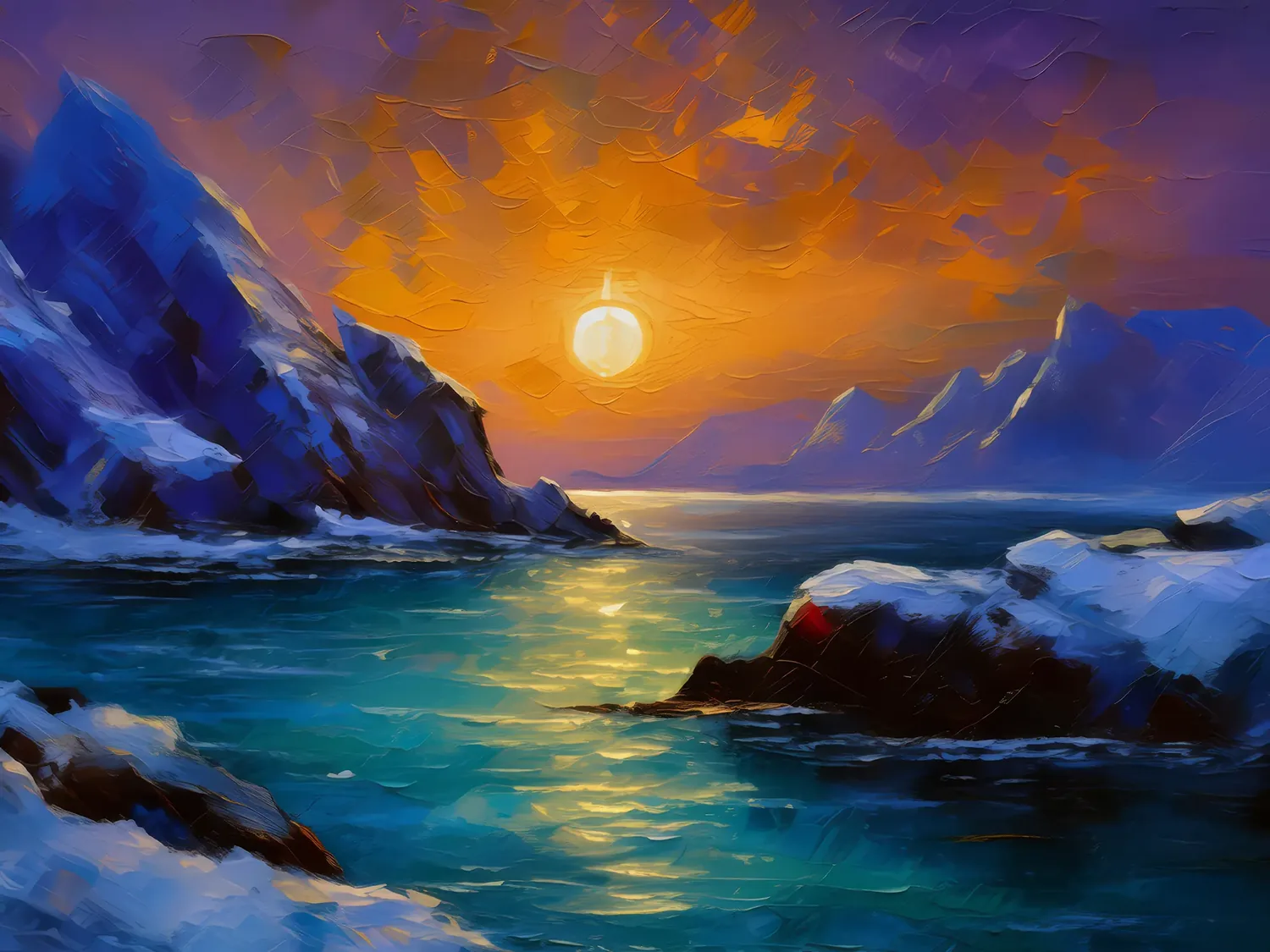 Painting: Polar Midnight Glow
