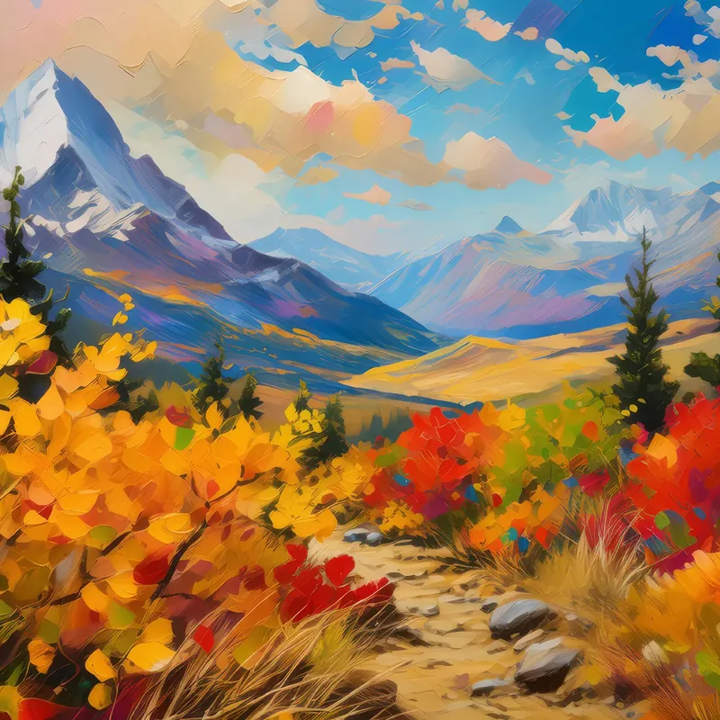 Painting: Alpine Desert Autumn Splendor