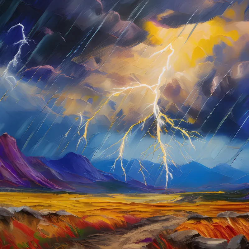 Painting: Alpine Desert Thunderstorm