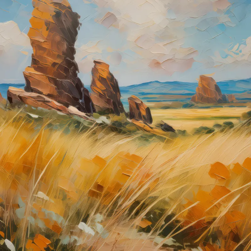 Painting: Ancient Prairie Landscape