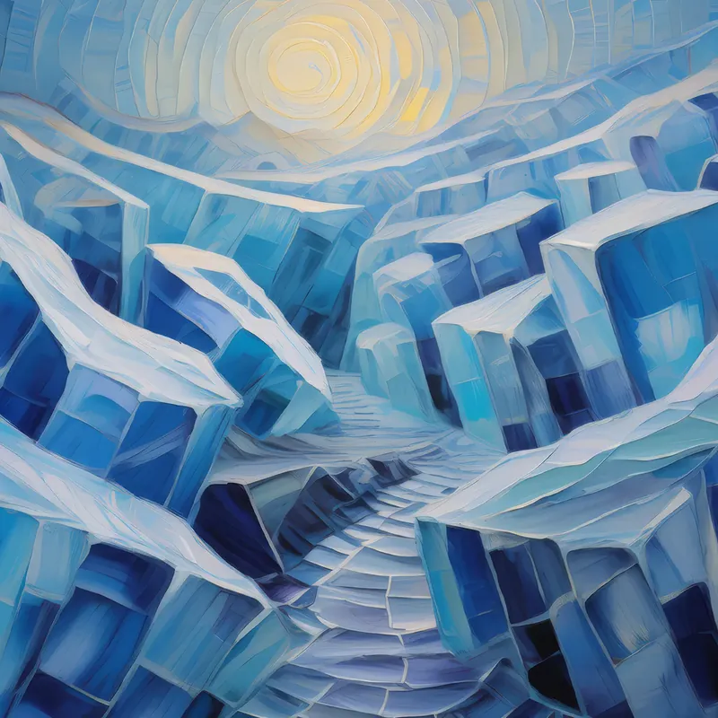Painting: Arctic Desert Icy Labyrinth