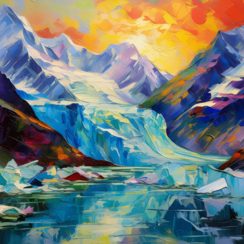 Painting: Arctic Glacier Flow