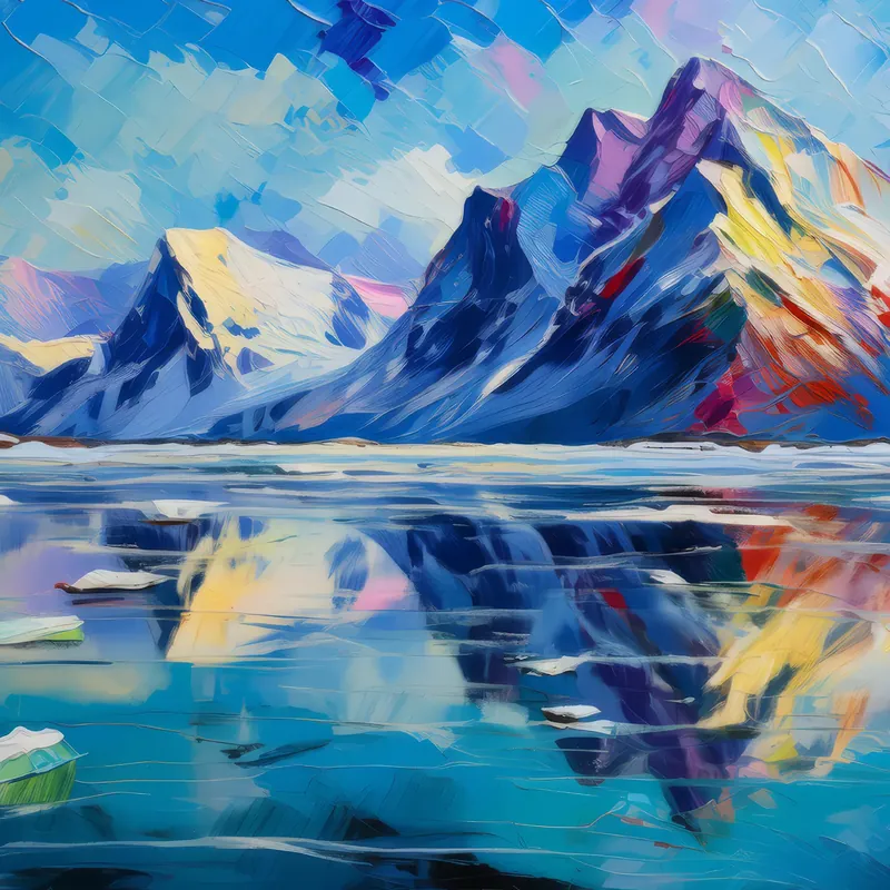 Painting: Arctic Sky Reflection
