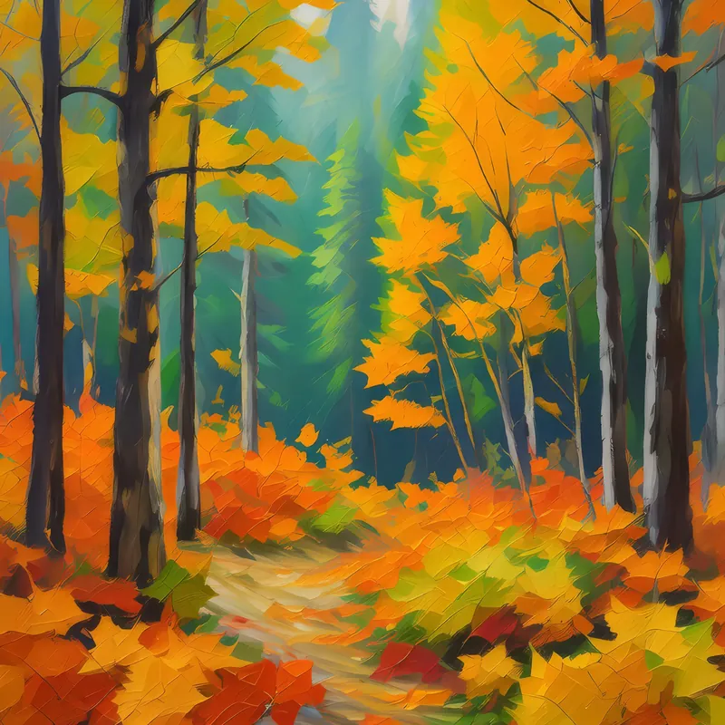 Painting: Autumn in Boreal Forest