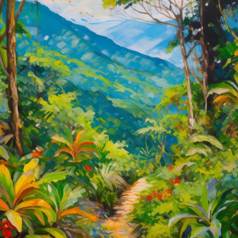 Painting: Canopy Over Mountain Trail
