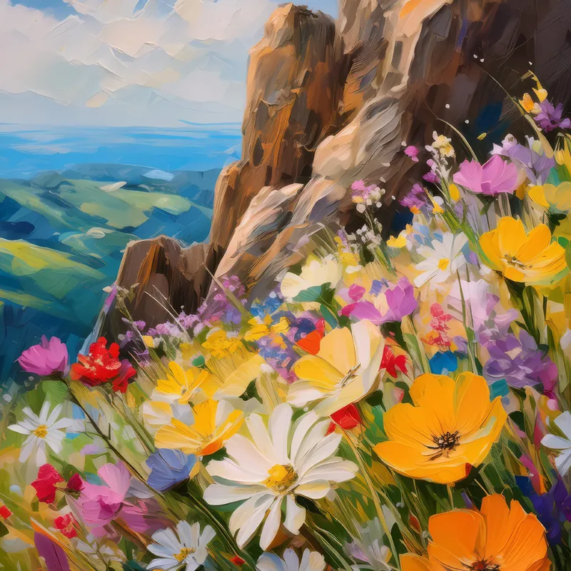 Painting: Crag Wildflower Rhapsody