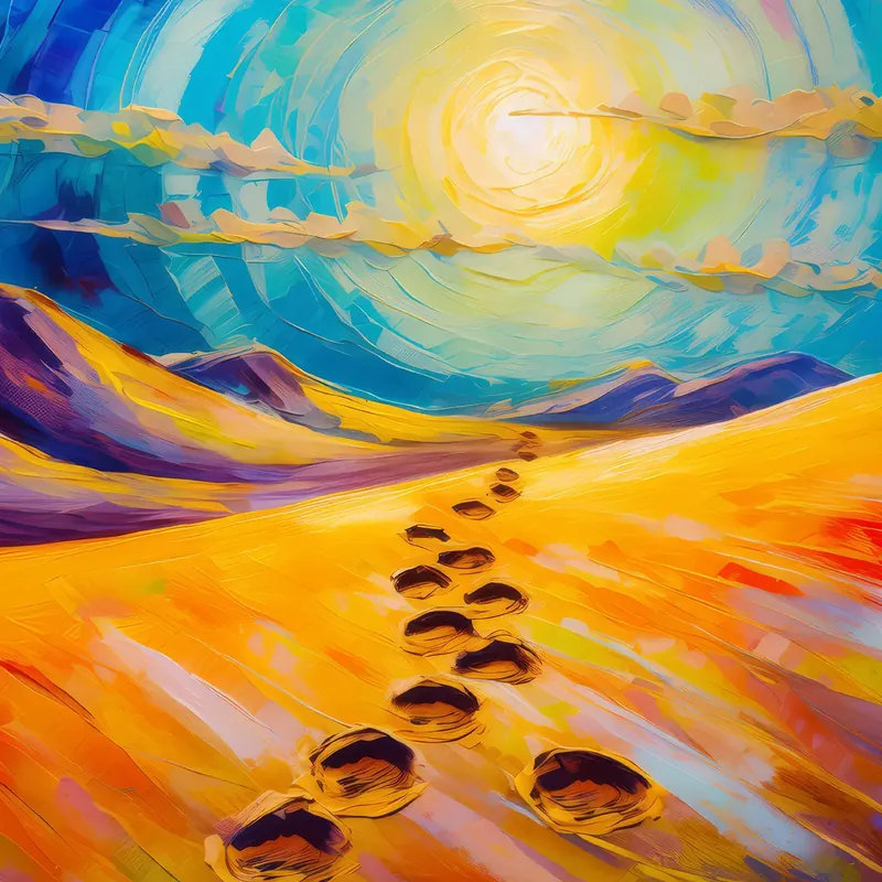 Painting: Desert Footprints