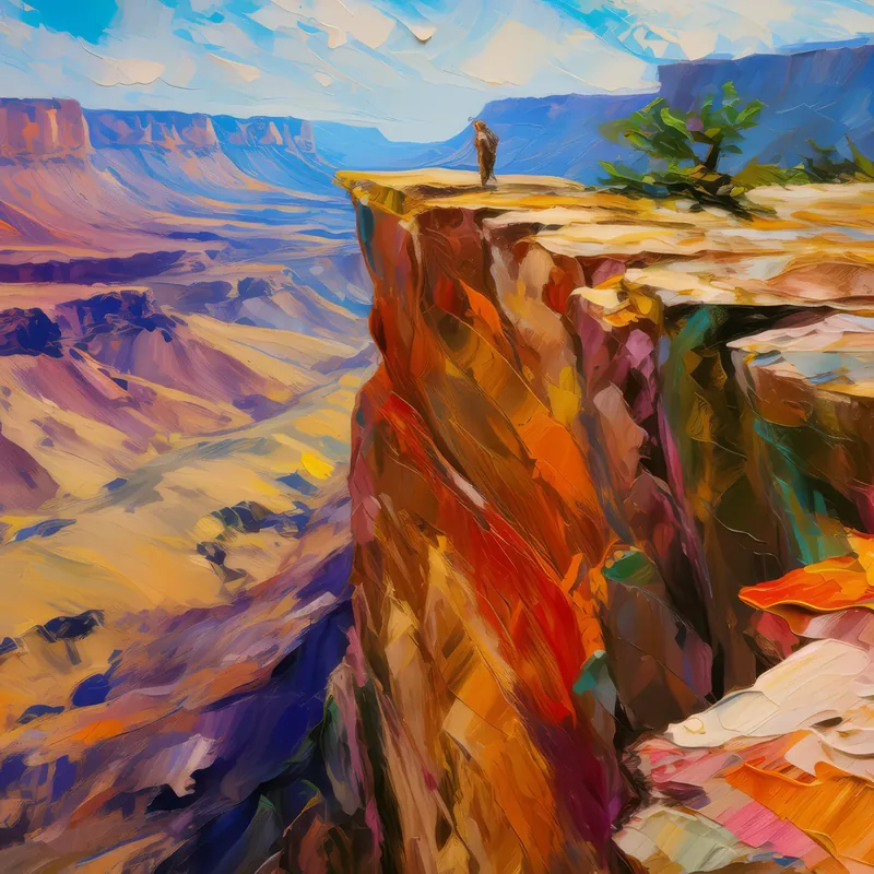 Painting: Desert Mountain Cliff