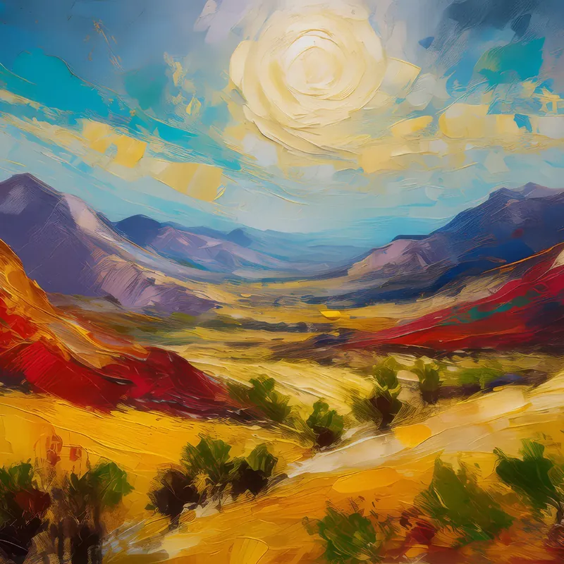 Painting: Desert Mountain Valley