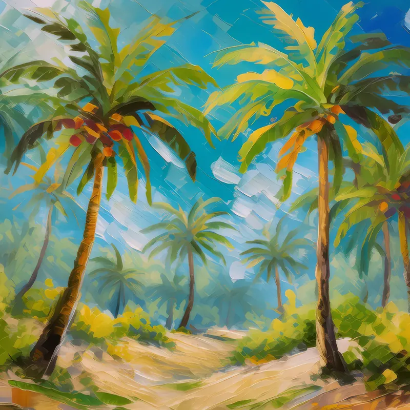 Painting: Desert Palm Grove