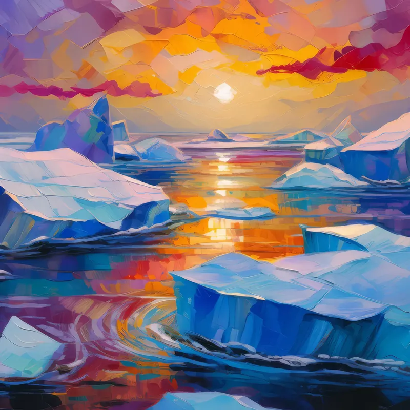 Painting: Drifting Ice Floes