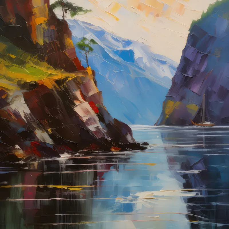 Painting: Echoes of Fjord’s Depths