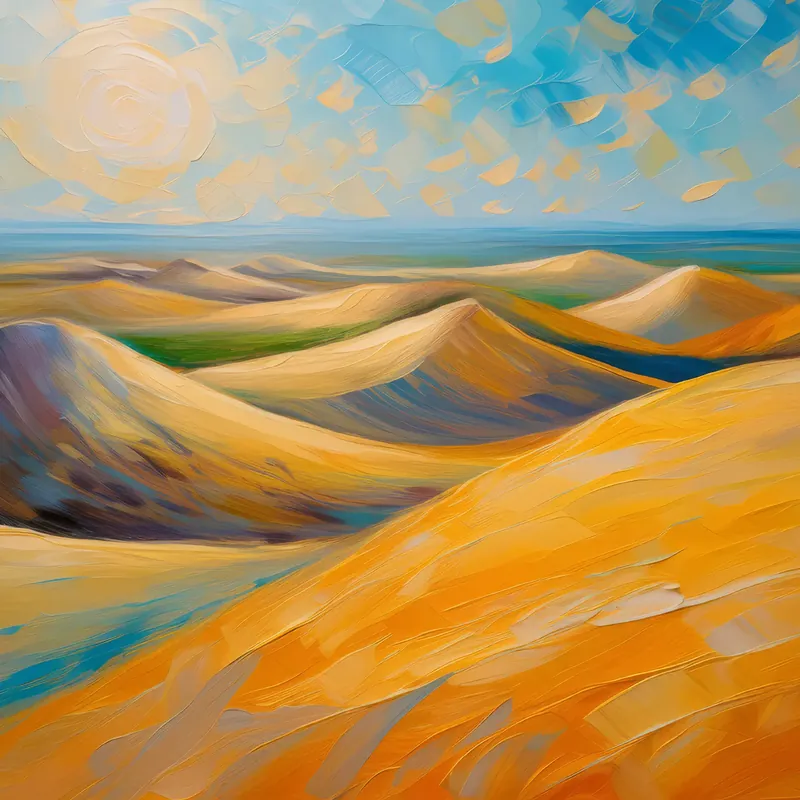 Painting: Endless Desert Dunes
