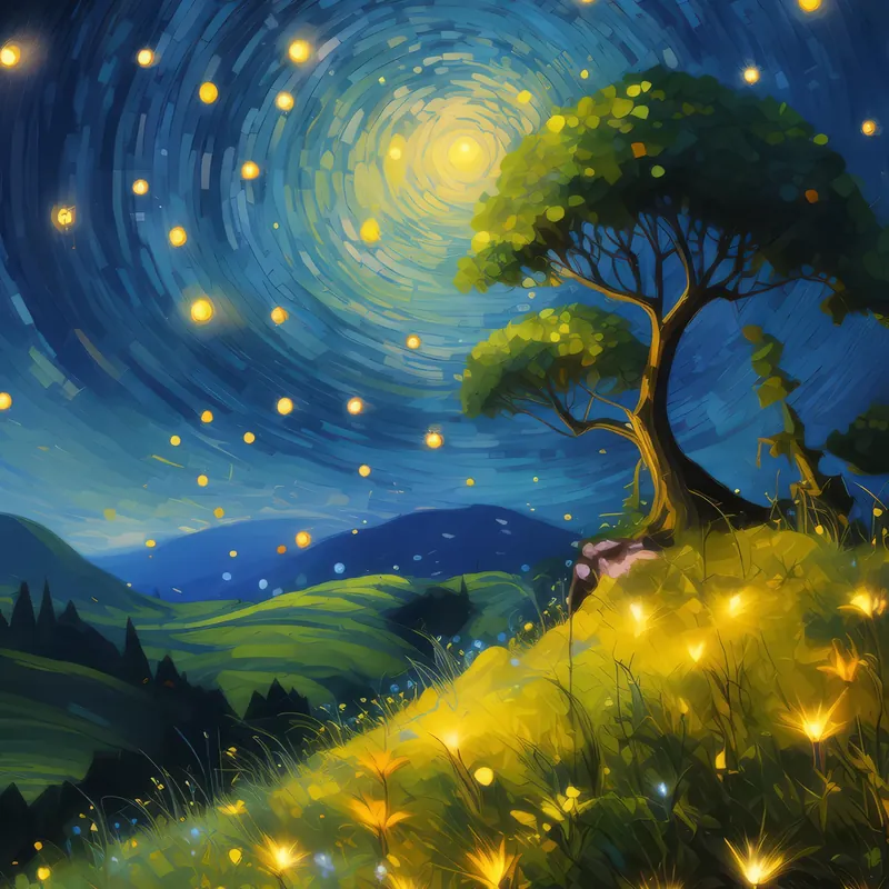Painting: Firefly Knoll Enchantment Tale