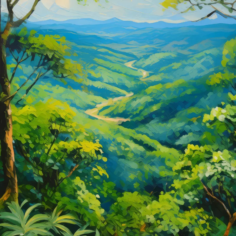 Painting: Forest Canopy View
