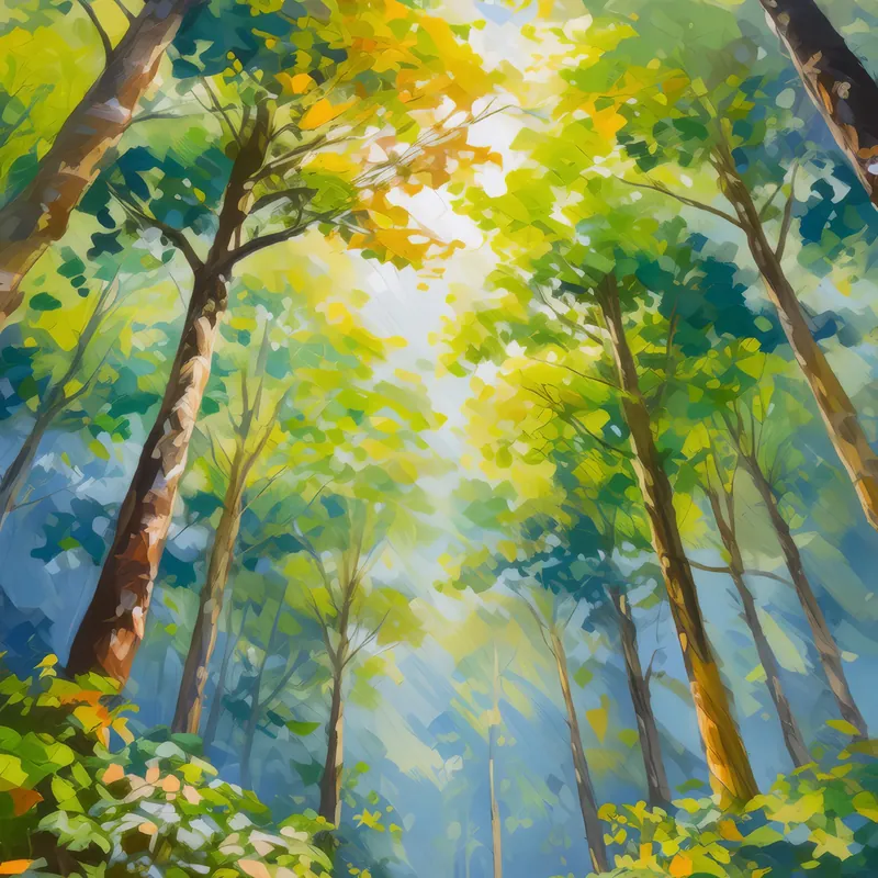 Painting: Forest Canopy at Noon