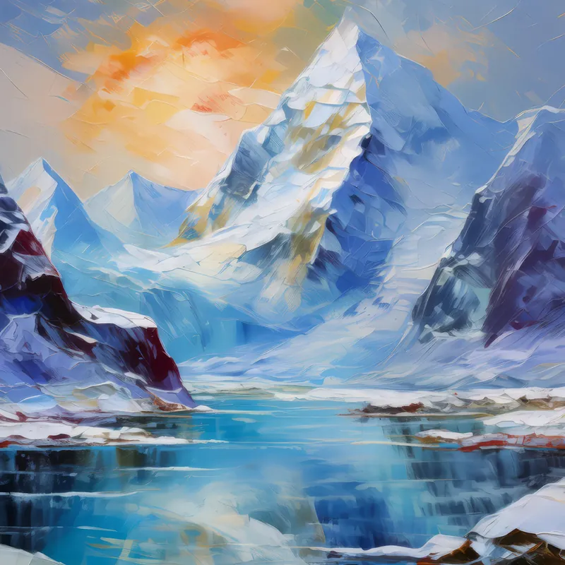 Painting: Frozen Mountain Vista