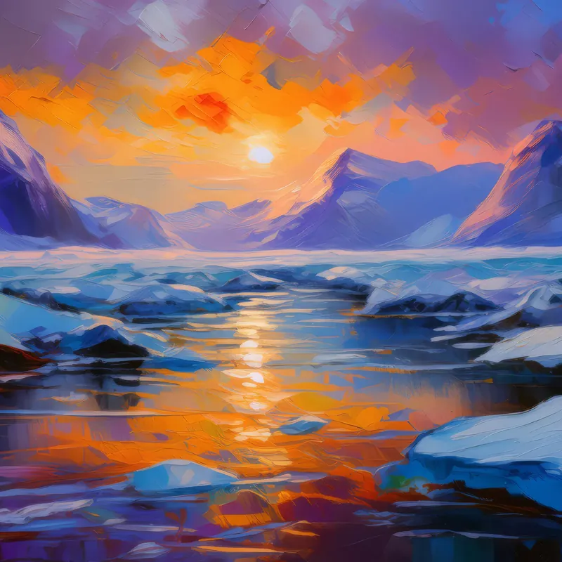 Painting: Glimmer of Tundra Twilight