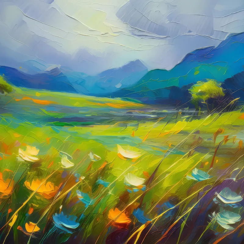 Painting: Grassland After the Rain