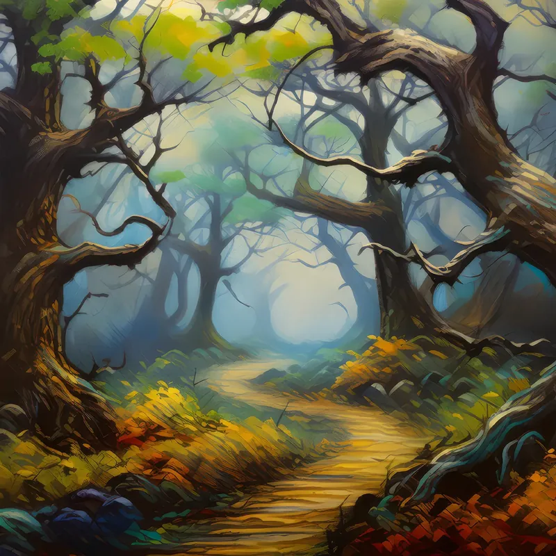 Painting: Haunted Forest Path