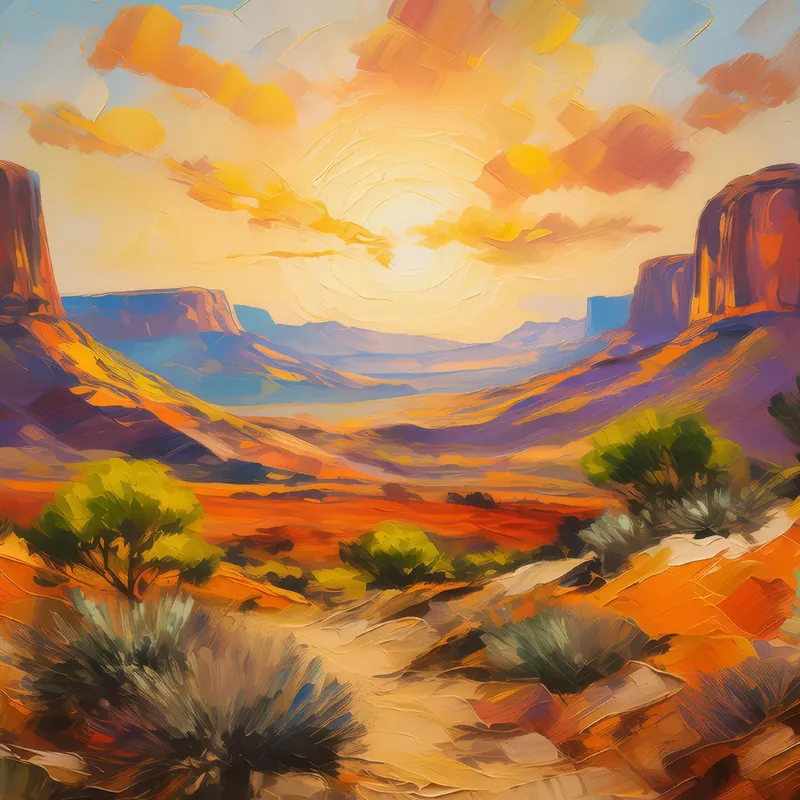 Painting: High Desert Sunrise