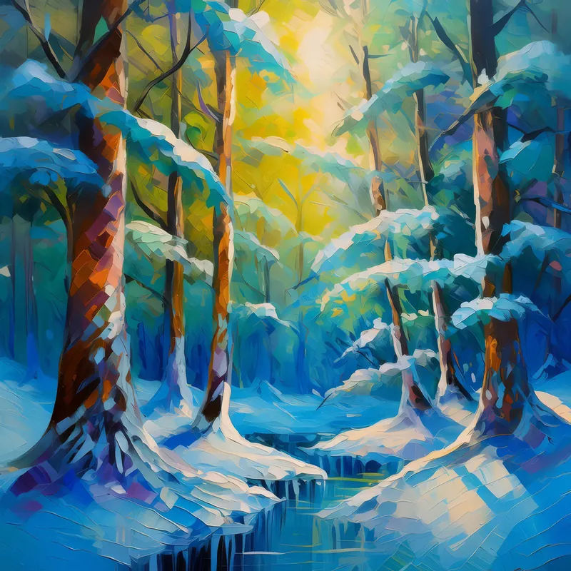 Painting: Ice-Encased Forest