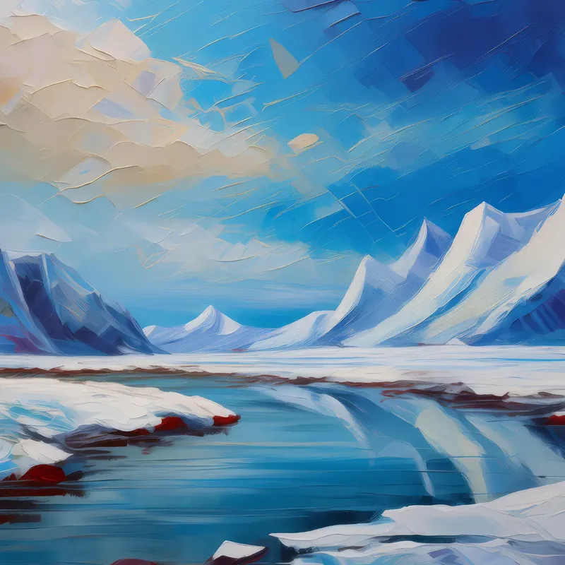 Painting: Icy Desert Panorama