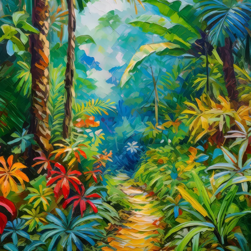 Painting: Jungle Path Adventure