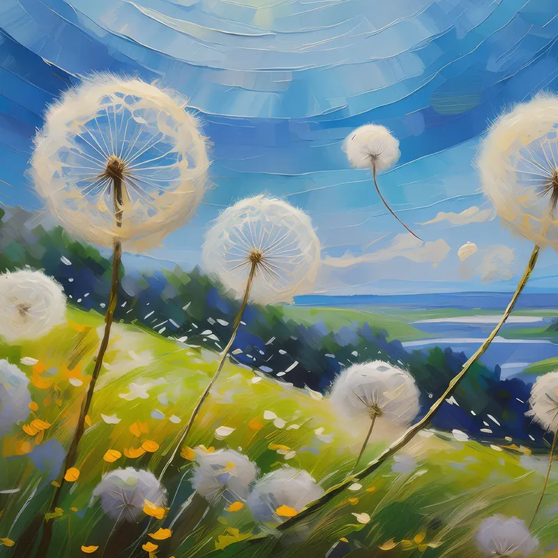 Painting: Knoll Dandelion Wishes