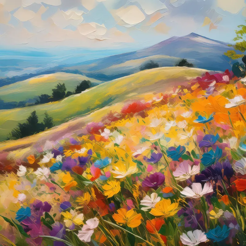 Painting: Knoll Wildflower Tapestry