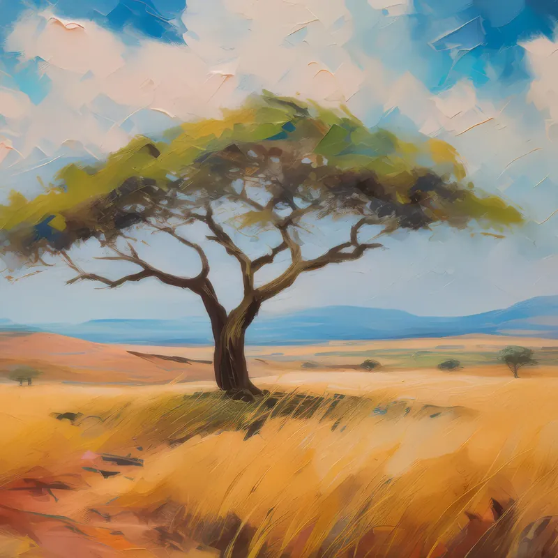 Painting: Lone Tree in Savannah