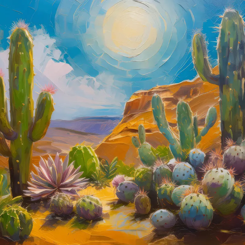 Painting: Mesa with Cacti