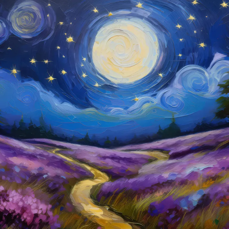 Painting: Moonlight Over Moorland