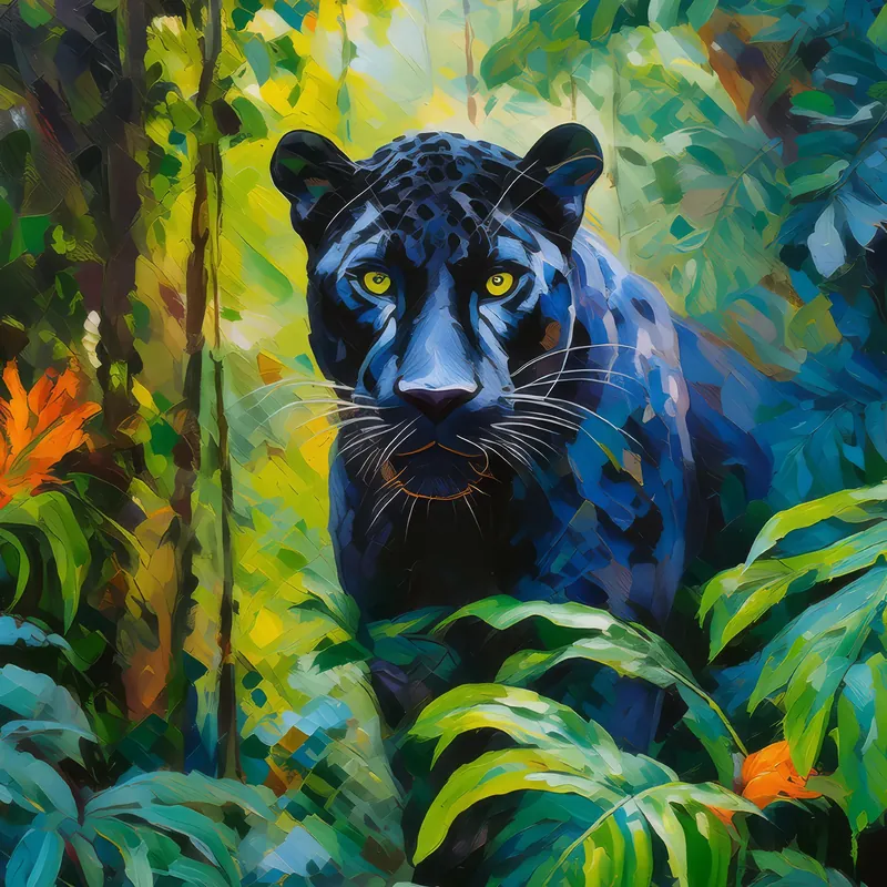 Painting: Panther’s Jungle Lair