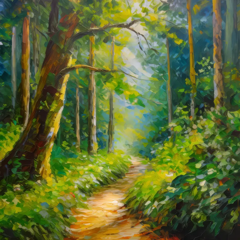 Painting: Pathway Through Forest