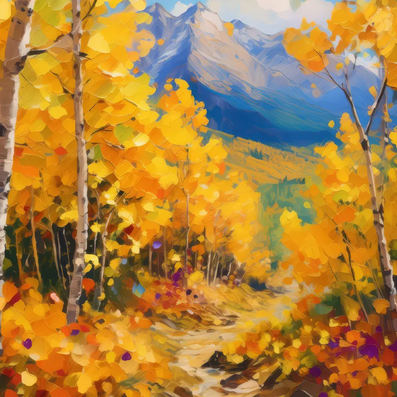 Painting: Plateau Golden Aspen Canopy