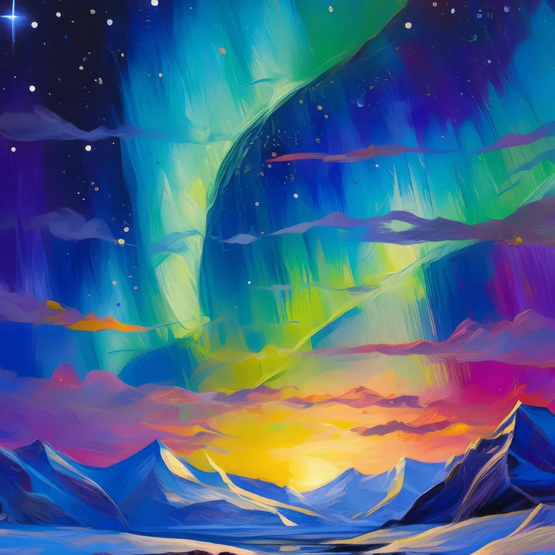 Painting: Polar Night Sky