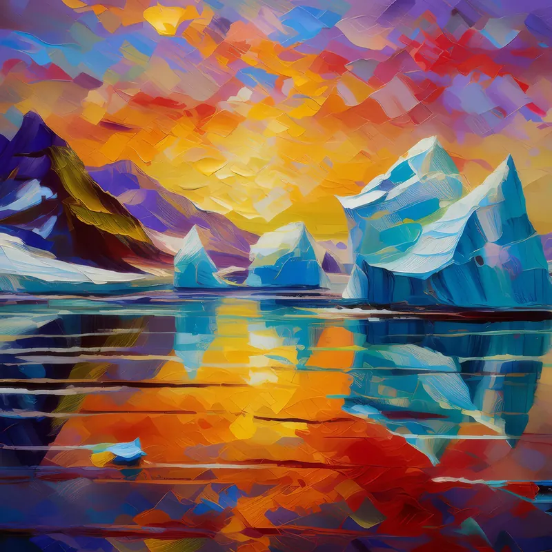 Painting: Polar Ocean Reflections