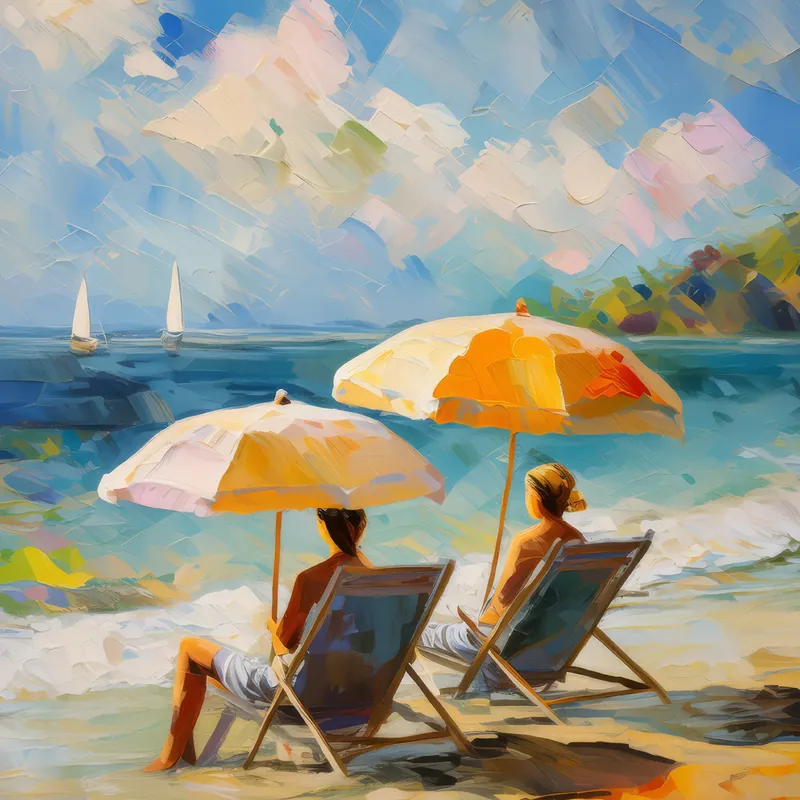 Painting: Relaxing Beach Lounge