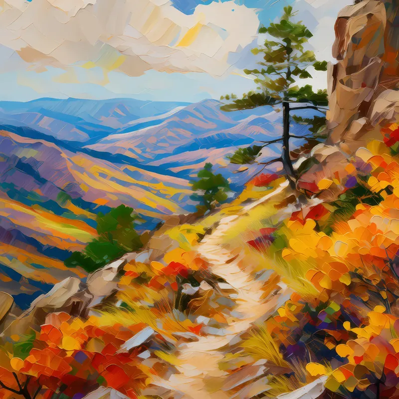 Painting: Rugged Plateau Hiking Trail