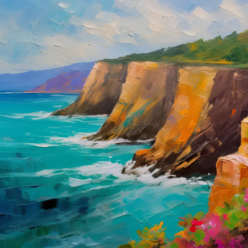 Painting: Seaside Cliffs Bluff